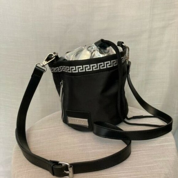 Versace Fragrance Small Bucket Bag Black & Silver Key Logo SEALED PACKAGE - Picture 9 of 10